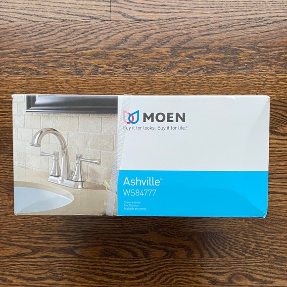 *NEW* MOEN Ashville Chrome Two-Handle Bathroom Faucet WS84777 - Picture 6 of 6